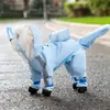 Impermeable Hippie para Perro para Primavera y Verano, Cubierta Impermeable de Cuerpo Completo de Cuatro Patas para Perros Pequeños Bichón, Ropa de Lluvia a Prueba de Suciedad para Mascotas para Paseos de Perros
