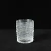 Taza Creativa de Vidrio Transparente para Vela Aromática Estilo Nórdico Taza de Vela con Patrón Adorno Decorativo Simple Ins