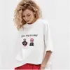 Camiseta de Manga Corta 100% Algodón Puro con Estampado de Anime Caricaturesco Lindo y Elegante de Moda, Top Exterior Cómodo y Único