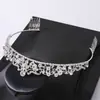Novo Conjunto de Headwear para Palco de Casamento Moda Coreana Coroa de Strass Pente de Cabelo Colar Brincos Conjunto de Três Peças
