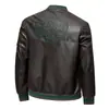 899 # M-8XTransfronterizo 2025 Nuevo Estilo Chaqueta de Cuero con Estilo Americano High Street, Abrigo de Cuero para Hombre, Marca Japonesa de Tendencia