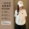 Camiseta de Algodón Copo de Nieve de Fábrica Original, Dropshipping de una Pieza, Cuello Redondo, Adelgazante, Versátil, Manga Corta, Verano, Suministro de Tienda Física Shisanxing