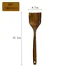 Utensilios de cocina de madera de olivo espátula cuchara para sopa colador pala para saltear pala de madera pala para sartén antiadherente juego de cucharas para fideos