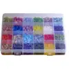 Set de Cuentas de Tubo de Vidrio de 24 Compartimentos 2*3mm/7*2mm Tubos Rectos Rellenos de Plata Cuentas para Manualidades Bordado Joyería