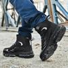 Zapatos de Protección Laboral para Hombre Modernos Anti-Golpes y Anti-Perforación, Estilo Nuevo para Otoño e Invierno con Puntera de Acero, Protección con Hebilla Giratoria, Estilo Ligero para Pareja