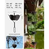 Cadena de Lluvia de Tubo de Bambú de Acero Inoxidable para Patio de Villa Cadena Guía de Agua para Aleros Japoneses Cadena de Lluvia de Drenaje para Casa de Huéspedes Bajante de Canalón