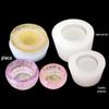 Novo espelho completo DIY molde de silicone feito à mão pequeno recipiente de tigela prato de cristal cola UV resina seca molde de flor