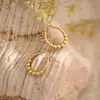 Brincos Hidráulicos de Aço Inoxidável Martelado Geométrico Irregular da Amazon, Modernos, Simples e Versáteis, Brincos de Pino 18K Gold