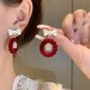 Pendientes Festivos Rojos de Año Nuevo para Mujer Pendientes de Temperamento de Alta Gama Nuevos Pendientes Calientes de Otoño e Invierno Pendientes de Boda de Año Nuevo