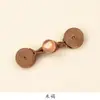 Hengmeihe Botón de Placa Cheongsam Nuevo Chinoiserie Jade Botón de una Palabra Fragante Retro Dinastía Han Tejido a Mano Accesorios de Botones
