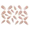 Pegatinas de Arte para Uñas Portátiles, Uñas Largas Estilo Ballet, Uñas Postizas de Color Degradado Sencillo, 24 Piezas, De Origen Vegetal, Material Biodegradable