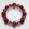 Renacimiento de la AdversidadPulsera Hecha a Mano de Ágata Roja de Cristal Natural para Mujeres, Estilo Nuevo Versátil, Mejora la Equidad, Venta al por Mayor