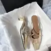 Zapatos Elegantes de Tacón Fino para Mujer Chuyuji 2026 Verano Nuevos Simples Casuales sin Cierre Mocasines con Tira Cruzada y Punta Cerrada