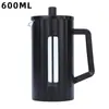 Cafetera de Prensa Francesa de Vidrio, Cafetera de Prensa Vertical de Vidrio de Alto Borosilicato, Cafetera Casera, Espumador de Leche, Cafetera para Té de Burbujas, Cafetera para Café Preparado a Mano