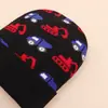 Nuevo Sombrero de Niños para Otoño e Invierno Dibujo Animado Excavadora Jacquard Cálido Cortavientos Tejido Sombrero de Lana para Niños y Niñas
