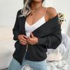 Suéter de punto holgado de manga larga con estampado de murciélago, estilo informal europeo y americano, para otoño e invierno, para mujer