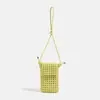 Bolsa Pequeña Transfronteriza 2026 Nuevo Estilo Coreano Bolsa para Teléfono Móvil Cruzada Vertical de Cuero Tejido para Mujer Bolso de Hombro Cruzado Billetera para Monedas