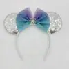 Diadema de Lentejuelas con Lazo y Cabeza de Mickey Europea y Americana Accesorios para el Cabello de Princesa Frozen Dance Diadema de Dibujos Animados Rocío de Estrellas 2716