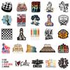 50 Pegatinas de Juego de Ajedrez Pegatinas Personalizadas Vintage Decorativas para Laptop Equipaje Pegatinas de Graffiti