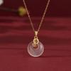 Colar Corrente Clavicular Cobra Prata S925 com Diamantes Incrustados Estilo Quente de Ano Novo Ágata Natural Acessórios Ano Animal Htt