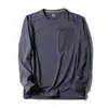 Alternativa do Garibaldo! Camiseta Básica Casual de Manga Longa com Gola Redonda, Alta Elasticidade e Secagem Rápida, Temática de Pássaros para Esportes de Primavera e Outono ao Ar Livre para Homens