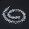 Cuentas Redondas Facetadas de Cristal Blanco Natural, Tiras Largas, Productos Semi-Terminados, de 128 Caras, de 64 Caras, Cuentas Sueltas Finamente Pulidas, Cuentas Individuales, Accesorios DIY al por Mayor
