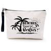 Amazon eBay Explosões Estojo de Linho Estampado Personalizado Transferência Térmica de Linho Bolsa de Cosméticos Feminina Bolsa de Presente