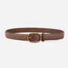 Cinturón Casual de Verano para Mujer Todo Fósforo Cinturón de Moda Nicho para Mujer Decorativo Jeans con Cinturón Retro Marrón