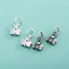 Pingente de pássaro cuco em prata de lei S925, berloque de abelhinha, pulseira de corda trançada feita à mão DIY, pingente de pulseira de cristal