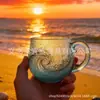 Taza de Vidrio Hecha a Mano con Ola del Mar Transfronteriza Nueva Ola del Mar Vidrio Resina