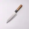 Cuchillo para rebanar de acero inoxidable con mango octagonal, Cuchillo Santoku con mango de veta de madera, Cuchillo de cocina para el hogar, Cuchillo para frutas, Cuchillo de chef estilo japonés, Acero fino