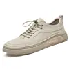 Zapatos de Hombre Transfronterizos Primavera y Verano Nuevo Estilo Tenis para Hombre Retro Juvenil Tallas Grandes Zapatos de Cuero Comercio Exterior de Hombre Zapatos Casuales de Ante para Hombre
