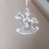Decoración Navideña de Producto Nuevo Transfronteriza Copo de Nieve de Acrílico Transparente Campana Colgante de Ángel para Árbol de Navidad