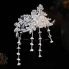 Novos Acessórios de Cabelo Flor de Lírio-do-Vale com Renda Franja Bordada Presilha Noiva Casamento Retro Acessórios de Cabelo para Vestido de Casamento Francês