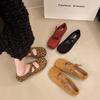 Sapatos Mary Jane de Fada Delicados para Mulheres 2026 Outono Novo Estilo Francês Elegantes Sapatos de Salto com Estampa de Leopardo para Mulheres