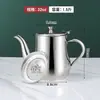 Material 201 com filtro pote de óleo aço inoxidável doméstico à prova de vazamento pote de vinho pote de onça garrafa para despejar óleo garrafa de tempero pote resíduo de óleo