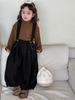 Pantalones de Tirantes Jiaye Children's 2024 Invierno Lunares Ondulados con Forro Polar para Niños y Niñas Bombachos Gruesos para Bebé Pantalones Casuales