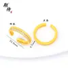 Anillo Dorado de Larga Duración para Mujer al por Mayor, Estilo Vintage con Acabado de Alta Gama, Incrustado con Diamantes, Nudo de Lazo Único, Diseño Floral, Palabras Auspiciosas, Anillo Ajustable