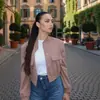 Para Comércio Exterior Transfronteiriço Europeu e Americano Roupas Femininas, Popular no Aliexpress, Jaqueta Versátil de Caimento Solto para Outono para Mulheres Baixas