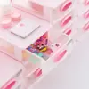 Caja de almacenamiento de joyería transfronteriza, organizador de escritorio para estudiantes, organizador de cajones multicapa, estante de almacenamiento de cosméticos a prueba de polvo de plástico transparente, organizador de medicamentos