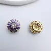 Chapado en Cobre Color 18K Conservación Micro Circonia Girasol Collar de Cuentas Multicanal Accesorios para Joyería DIY Material de Cuentas de Cristal
