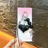 Colgante para llavero de bolso con forma de lazo de corazón estilo Miu creativo, colgante lindo para mochila, accesorios pequeños para manualidades, venta al por mayor