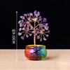 Árvore da Fortuna de Cascalho de Cristal Natural Decoração Cornucópia Abertura Fortuna Decoração de Mesa para Casa Presente Exquisito Atacado