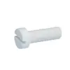 Tornillo Plástico Cilíndrico Ranurado Cabeza Redonda Aislante PP Blanco Resistente a Ácidos y Álcalis M3-M12