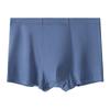 Nova cueca boxer masculina antibacteriana de seda de amoreira, cor sólida de modal, cintura média, shorts boxer respiráveis
