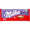 Chocolate importado de Alemania MILKA plato grande sándwich de leche de avellana tarjeta maravillosa chocolate de burbujas de panal