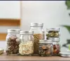 Frascos de vidrio con tapa de rosca para almacenamiento, botellas de miel, frascos Mason, frascos para nueces, recipientes para almacenamiento de granos y té, a prueba de humedad y herméticos
