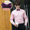 Grupo Hermano Vestido Mejor Hombre Camisa de Vestir Manga Larga Hombre Blanca Vestido de Boda Camisa de Novio Vestido Camisa Pulgada