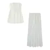 Aliexpress Transfronterizo Primavera 2025 Nuevo Traje de Falda de Encaje con Top Tubo Adelgazante Moda Estilo Europeo y Americano para Mujer
