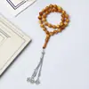 Misbaha 33 Piezas Aleación Borla Cuentas de Oración Hilo Hecho a Mano Cuentas Tasbih Universal Pulsera Árabe Mayoreo